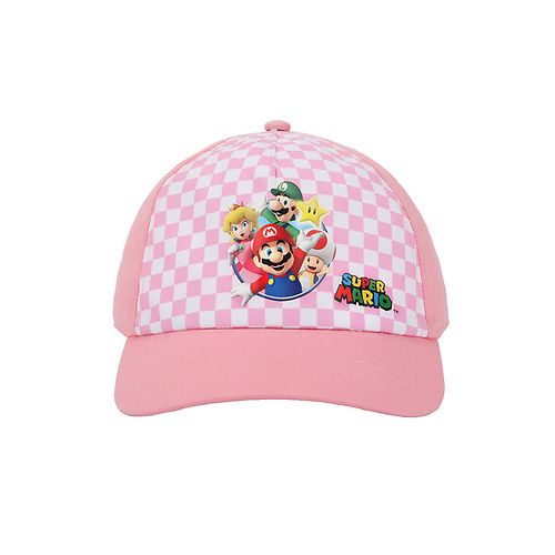 Super Mario Bros. Group Shot Checkered Kids Snapback Hat