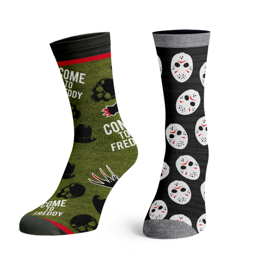 Freddy and Jason Horror Crew Socks 2 Pack