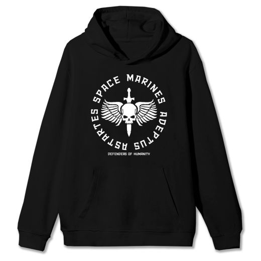 Warhammer 40,000 Space Marines Logo Black Hoodie