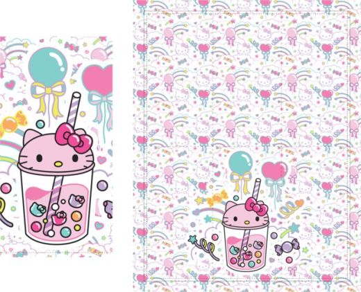 HELLO KITTY -  All Over Pattern Sugar Rush Dish Towel