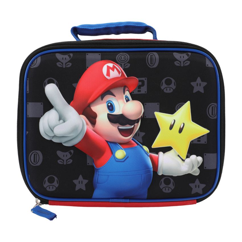 Bioworld Borsa Per Il Pranzo Rettangolare Super Mario: Lunch Box Ufficiale Per Bambini, 24x20x7,5 Cm - 4