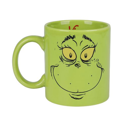 Bioworld | The Grinch Big Face Naughty Or Nice 16oz Mug Bioworld