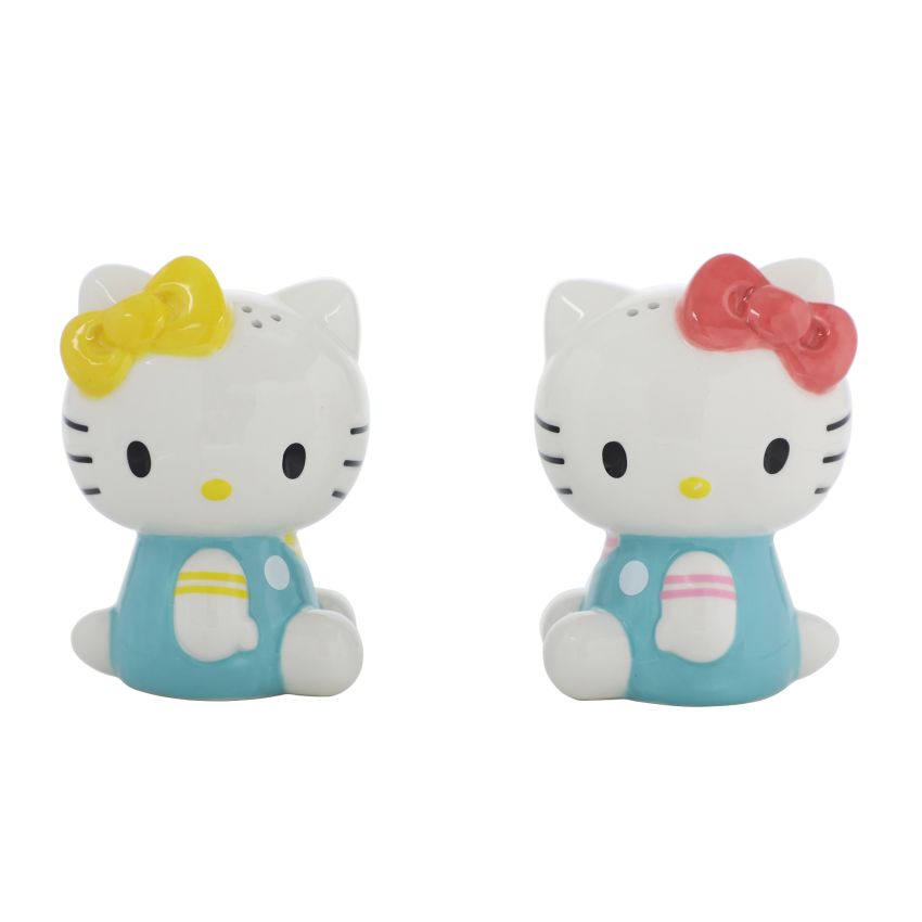 Bioworld Hello Kitty Sculpted Ceramic Salt and Pepper Set Bioworld