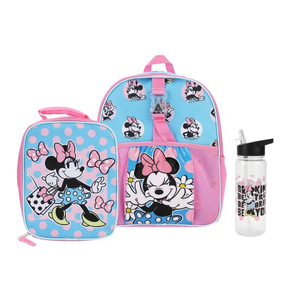 Bioworld | Minnie Mouse Be Kind Be True Be Brave Be You Kids 14" Backpack and Lunch Bag 5 Piece Set Bioworld Bioworld | Minnie Mouse Be Kind Be True Be Brave Be You Kids 14" Backpack and Lunch Bag 5 Piece Set Bioworld