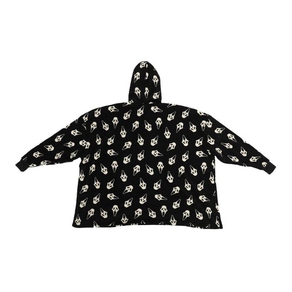 Bioworld | Ghostface All Over Pattern Black Oversized Hooded