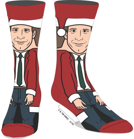 Clark Griswold Santa Hat Cartoon Animigos Crew Socks