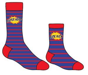 GENERIC - Father / Son Super Hero Stripe Socks