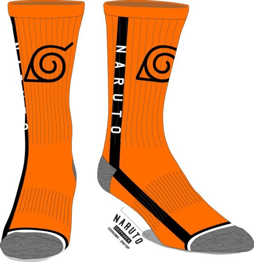 Naruto Logo Taped Athletic Crew Socks
