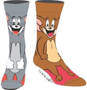 Tom And Jerry Characters Animigos Crew Socks
