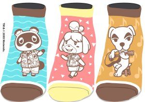 Nintendo Animal Crossing Characters Juniors Ankle Socks 3 Pairs