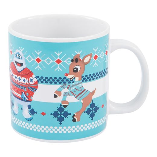 Vandor Rudolph and Bumble Ugly Sweater 20 oz Ceramic Mug, Multicolor