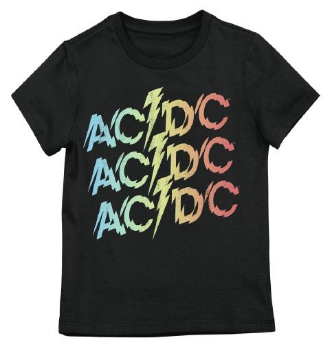 ACDC - Repeat Logo 3x Youth Black Tee
