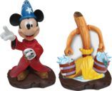 Disney Fantasia Mickey and the Magic Broom Sculpted Ceramic Salt & Pepper Set