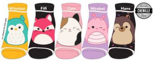 Squishmallows Characters 5 Pack Womens Juniors Ankle Socks