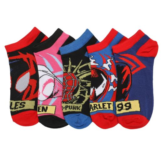 SPIDERMAN - Spider-Man Into the Spiderverse Logo Ankle Socks 5 Pack