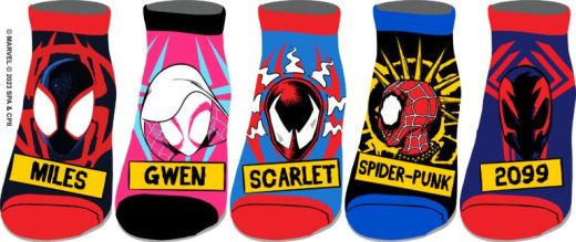 SPIDERMAN - Across the Spider-Verse 5 Pack Ankle Socks