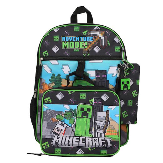 MINECRAFT - 16” 5 Piece Backpack Set