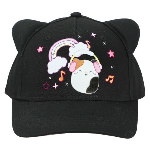 Squishmallows Cam the Cat Music Kids Snapback Hat With Ears