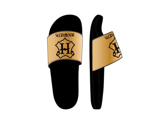 HARRY POTTER - Hogwarts Mirror PU PVC INJ Athletic Slide Slippers