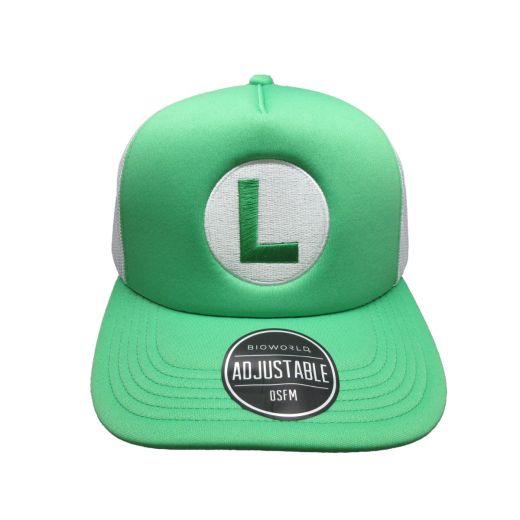 Super Mario - Luigi Green Snap Back With Mesh Back