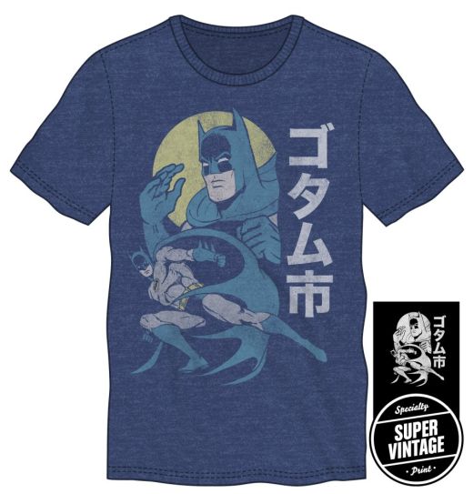 BATMAN -  Batman Japanese Men's Navy Tee