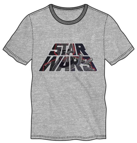 Star Wars Logo Darth Vader Grey T-Shirt