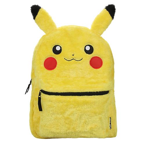 Pokemon Pikachu Action Reversible 16" Plush Backpack with Ears