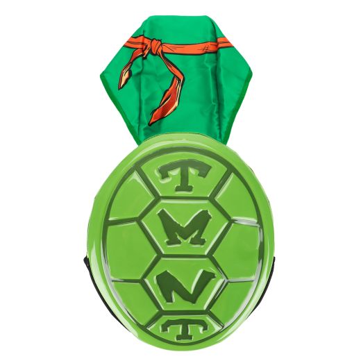 TMNT - Molded Front Turtle Shell and Printed Character Pull-Out Hood Backpack