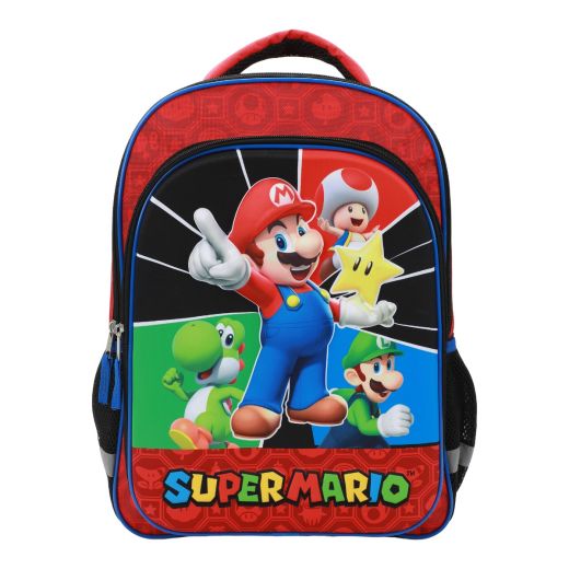 Super Mario – Mario Luigi Toad Yoshi Youth 16” Backpack