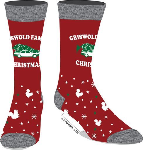 National Lampoon's Christmas Vacation Holiday Men's Crew Socks