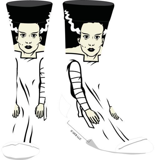 UNIVERSAL - Bride Of Frankenstein 360 Character Crew Sock
