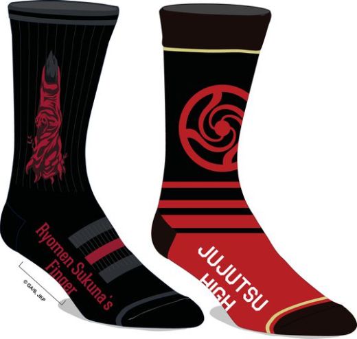 Jujutsu Kaisen Themed 2 Pack Crew Socks