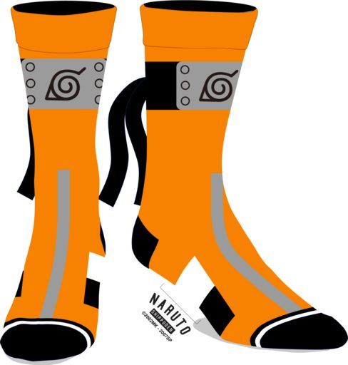 Naruto Shippuden Costume Themed Hidden Leaf Crew Socks