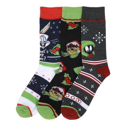 LOONEY TUNES - LICENSED 3 PK. CREW SOCKS