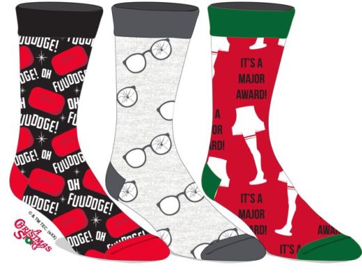 A Christmas Story Themed 3 Pack Crew Socks