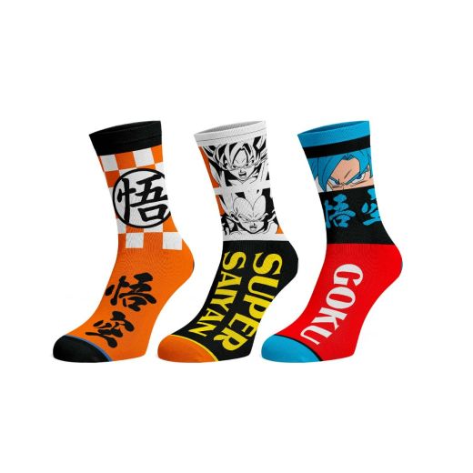 Dragon Ball Super Goku Super Saiyan 3 Pack Crew Socks