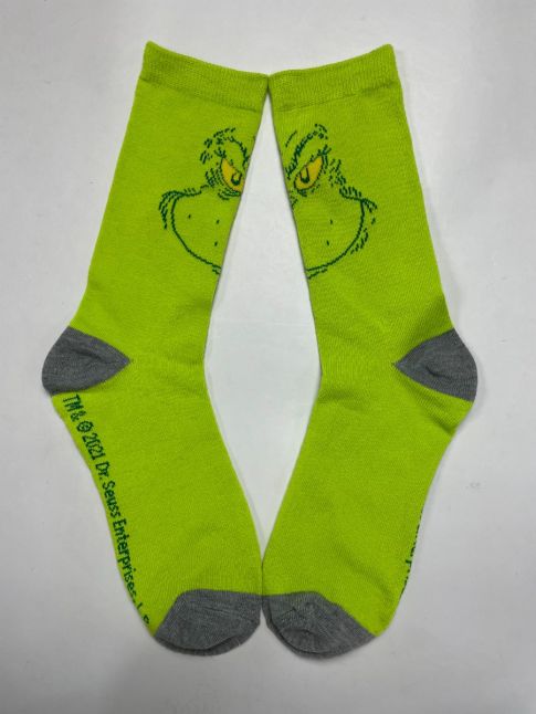 THE GRINCH - Face Green Crew Sock Single Pair