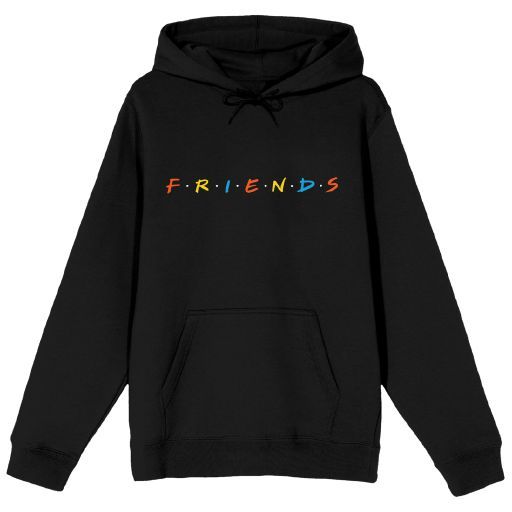 FRIENDS - Sitcom Black Graphic Hooded Sweatshirt