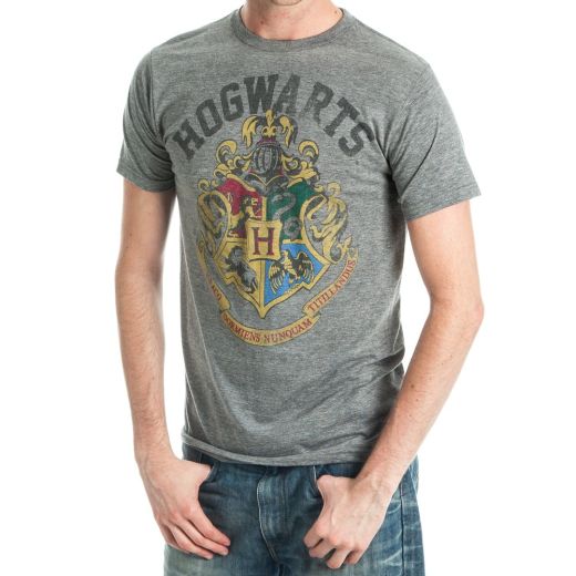 HARRY POTTER -  L Crest Men's Athletic Heather T-Shirt