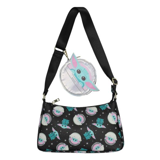 STAR WARS - Grogu Celestial Neon Print Purse with Removable Coin Purse