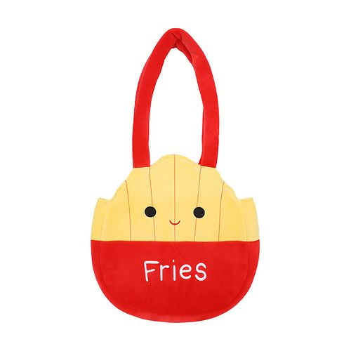 SQUISH MALLOWS -  Floyd the Fries Embroidery Face Plush Tote Bag