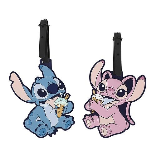 Lilo & Stitch and Angel Ice Cream 2pk Molded Rubber Luggage Tags