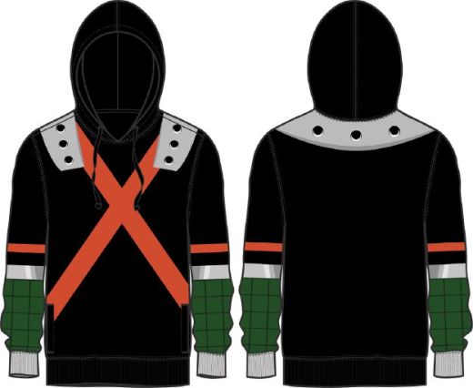My Hero Academia Bakugou Katsuki Cosplay Black Hoodie Sweater