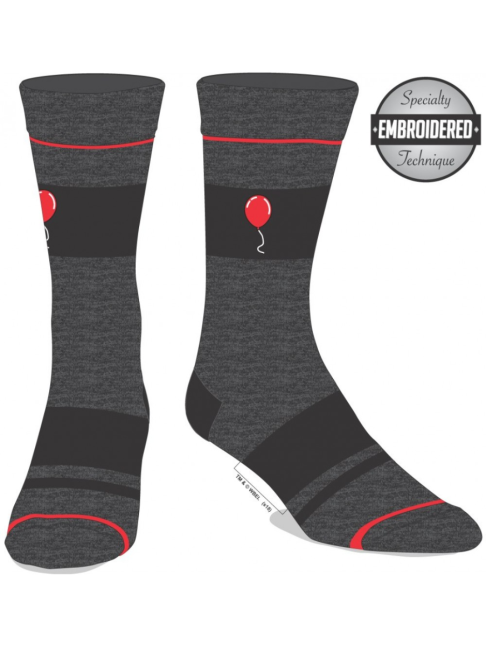 IT - Embroided Balloon Men's Grey Crew Socks