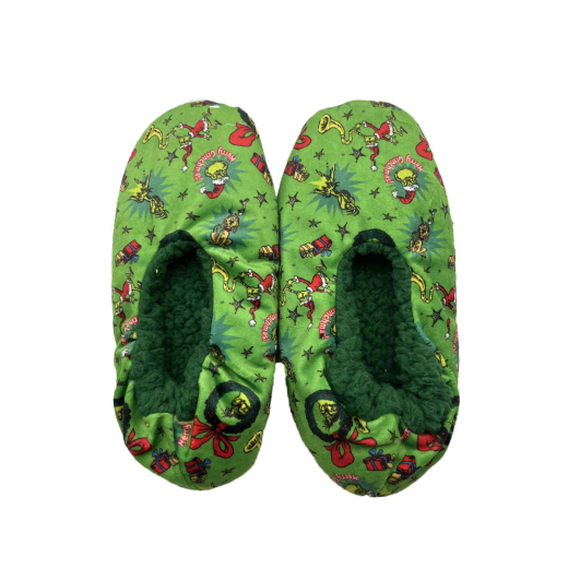 The Grinch Grinchmas Celebrations Womens Juniors Slippers