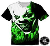 IT CHAPTER 2 -  Pennywise Bel Print Men's Black White Green Tee PPK (S-1,M-2,L-2,XL-1)