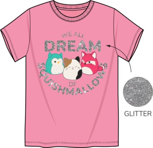 SQUISH MALLOWS - We All Dream of Squishmallows Girls Tee PPK (XS-1,S-2,M-2,L-2,XL-1)