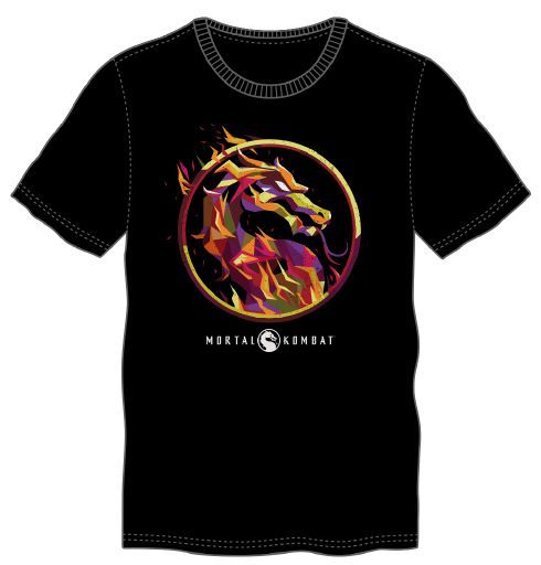 Mortal Kombat - Scorpion Mortal Kombat Logo Black Men's Tshirt 8PPK (S-1,M-2,L-2,XL-2,XXL-1)