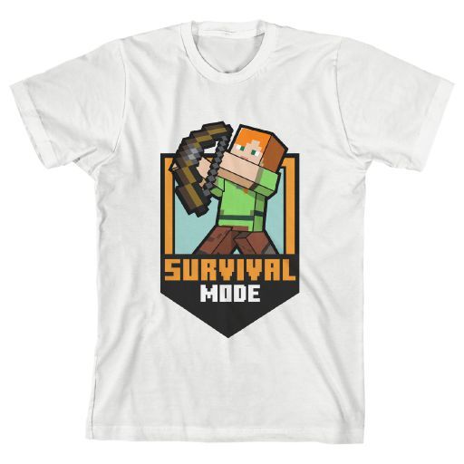 MINECRAFT - Survival Mode Youth White Tee
