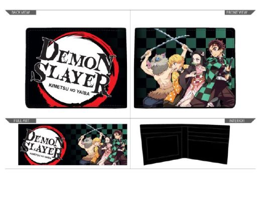 Demon Slayer Logo Characters Bi-Fold Wallet